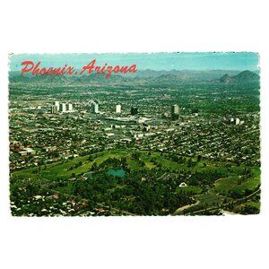 Vintage 1978 Phoenix Arizona Postcard Featuring Camelback Mountain  Skyline Golf